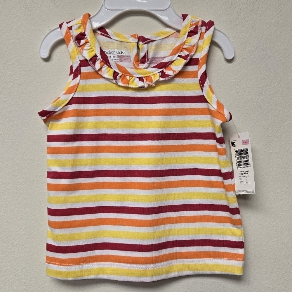 Wonderkids Stripe Ruffle Tank top 18M
